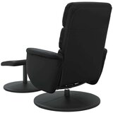  Masažni naslonjač od umjetne kože s osloncem za noge crni | shoptok.hr