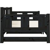  Dnevni ležaj na izvlačenje 2 x (90 x 190) cm crni od borovine | shoptok.hr