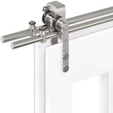  Oprema za drsna vrata 366 cm nerjaveče jeklo srebrne barve, (22046903) | Shoptok.si