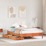 vidaXL Okvir kreveta bez madraca voštano smeđi 120x190 cm od borovine | shoptok.hr