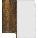 Viseći kutni ormarić "Lyon" dimljeni hrast 57x57x60 cm inženjerski drvo | shoptok.hr