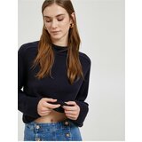 Koton Crop Sweater Standing Collar Long Sleeve Cene