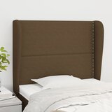  Uzglavlje s ušima tamnosmeđe 93x23x118/128 cm od tkanine | shoptok.hr