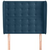  Uzglavlje s ušima tamnoplavo 83 x 23 x 118/128 cm baršunasto | shoptok.hr