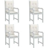 vidaXL Jastuci za stolice 6 kom prošarano krem100x50x4 cm tkanina | shoptok.hr