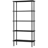 noo.ma Crni regal u dekoru hrasta 80x163x35 cm Teidi – Cijene