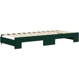  Dnevni krevet na razvlačenje tamnozeleni 90 x 200 cm baršunasti | shoptok.hr