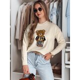 DStreet Sweter damski one size oversize z misiem SWEETTED biały | Shoptok.si