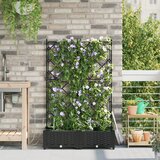 vidaXL Vrtno korito Črna Plastika 80 x 40 x 126 cm Cvetlična korita Cene