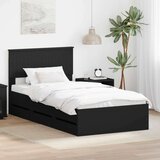  Okvir za krevet Crna 100 x 200 cm Inženjersko Drvo - Crna 100 x 200 cm | shoptok.hr