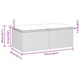  2-dijelni set vrtnih sofa poliratan i bagrem s jastucima sivi | shoptok.hr