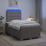  LED okvir za krevet s madracem Sivosmeđa 120 x 190 cm Tkanina | shoptok.hr