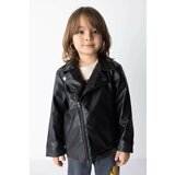 Defacto baby boy faux leather coat Cene