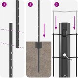 vidaXL Euro Ograda sa 22 U Stuba Siva 1.2x25 m Čelik | shoptok.hr