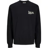 Jack & Jones Sweater majica 'NOTO' crna / bijela