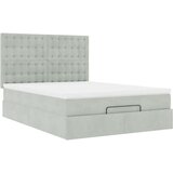  Otomanski krevet s madracima svijetlosivi 140x190 cm baršunasti | shoptok.hr