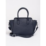 Shelvt Navy blue women's handbag with silver elements | Shoptok.si