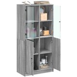  Visoka omara z vrati siva sonoma 68x37x142 cm inženirski les | Shoptok.si