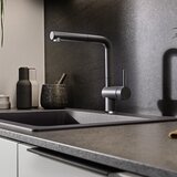 Blanco LINUS-S HD, ČRN, IZGLED SILGRANIT 526148 | Shoptok.si