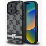 Dkny PU Leather Checkered Pattern and Stripe iPhone 16 Pro Black Ovitek za telefon Vijolična | Shoptok.si