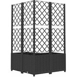  Vrtna sadilica s rešetkom crna 80 x 80 x 136 cm PP | shoptok.hr