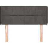  Uzglavlje s ušima tamnosivo 83x16x78/88 cm baršunasto | shoptok.hr