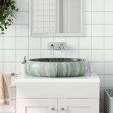 vidaXL nadpultni umivalnik zelen ovalen 59x40x15 cm keramika Cene