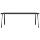  7-dijelni vrtni blagovaonski set s jastucima crni | shoptok.hr