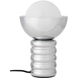 Bloomingville Stolna lampa u srebrnoj boji sa staklenim sjenilom (visina 32 cm) Spike – u