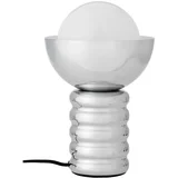 Stolna lampa u srebrnoj boji sa staklenim sjenilom (visina 32 cm) Spike –