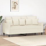 vidaXL Kavč dvosed krem 140 cm žamet Cene
