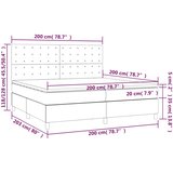  Krevet s oprugama i madracem tamnoplavi 200x200 cm baršunasti | shoptok.hr
