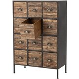 Bloomingville Črna/rjava kovinska komoda 60,5x92x33,5 cm Matteo – | Shoptok.si