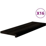  Gazišta stepenice 16 kom tamnosmeđi 80x30x2 cm masivna hrast | shoptok.hr