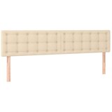 vidaXL Krevet box spring s madracem LED krem 200x200 cm od tkanine | shoptok.hr