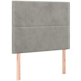 Maison Chic Posteljno vzglavje - Vzglavna omarica 2 kosa svetlo sivo 100x5x78/88 cm žamet, (22078180) | Shoptok.si