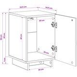  Noćni ormar Bijela 33,5 x 34,5 x 50 cm Konstruirano drvo | shoptok.hr