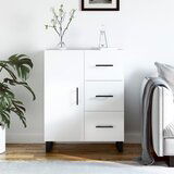 vidaXL Komoda sjajna bijela 69,5x34x90 cm od konstruiranog drva | shoptok.hr