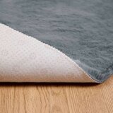  Faux Rabbit Fur Rug Olite Antracit Ø 100 cm Poliester | shoptok.hr
