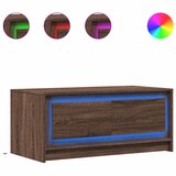  Stolić za kavu LED smeđa boja hrasta konstruirano drvo | Shoptok.si