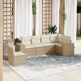vidaXL 6-dijelni set vrtnih sofa s jastucima bež od poliratana | shoptok.hr