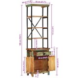  Visoka komoda 55 x 30 x 180 cm od masivnog obnovljenog drva | shoptok.hr