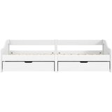  Dnevni ležaj s 2 ladice IRUN bijeli 90x200 cm masivna borovina | shoptok.hr