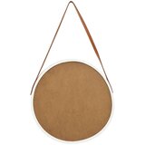 vidaXL Stensko ogledalo s pasom 50 cm belo | Shoptok.si