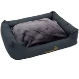 zooplus Pseći krevet Sleepy Time sivi s jastukom - D 120 x Š 95 x V 30 cm