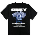 Obey Majice s kratkimi rokavi sound design dept. Črna Cene