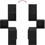 Police za kutne zidne Crni hrast 48 x 48 x 120 cm | shoptok.hr