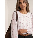 Sinsay Bluza s cvjetnim motivom i puf rukavima Slike