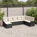 vidaXL set od 8 komada sofe za vrt s jastučićima Crni poli ratan | shoptok.hr