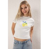 TRENDYOLMILLA Ženska majica TWOSS25TS00108, Bela Cene